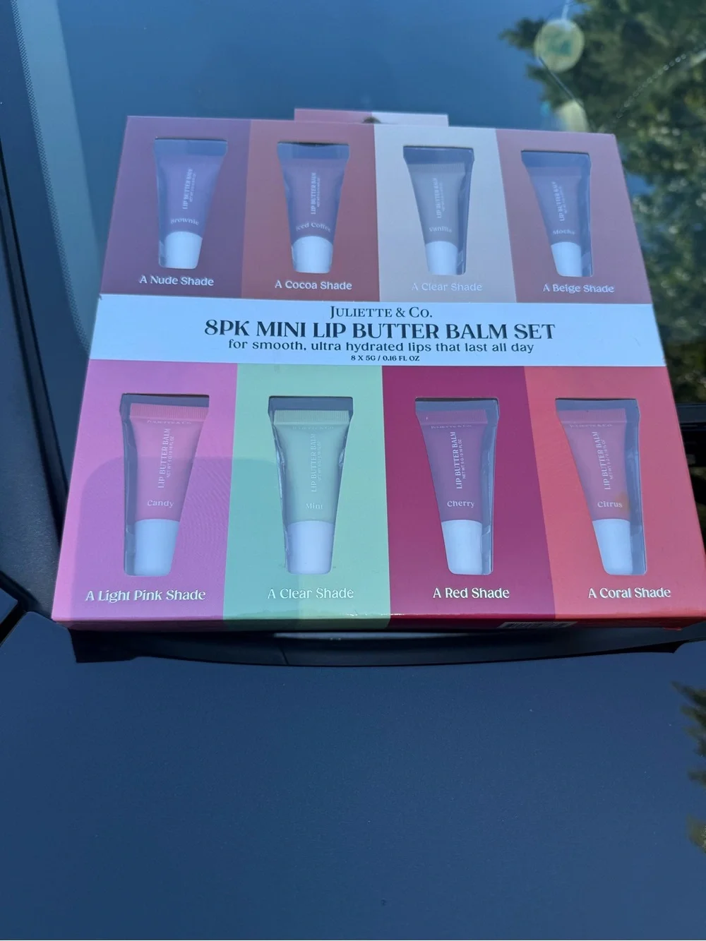 8-Pack Mini Lip Butter Balm Set — Mixed Pinks, Red, Coral & Neutrals